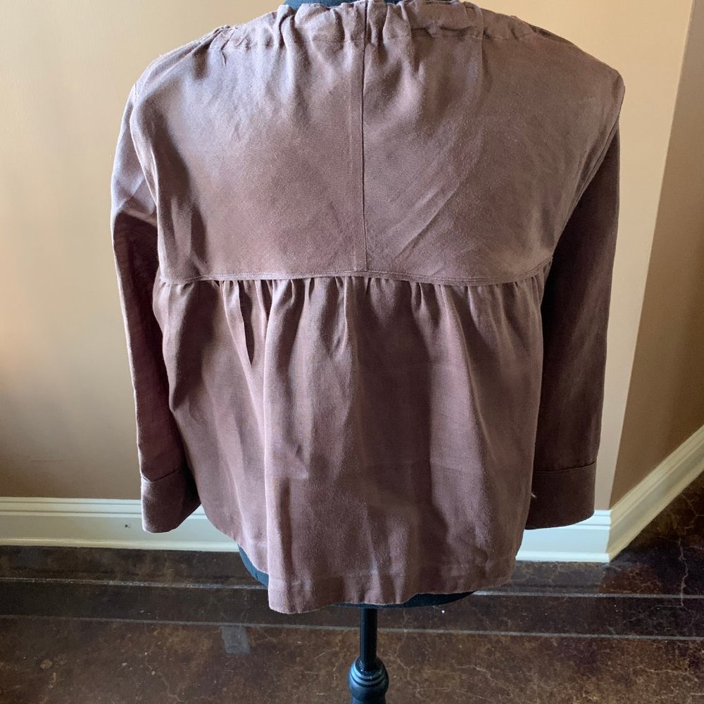 Brown Linen Jacket - Picture 6 of 6